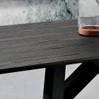 طاولة مطبخ مصنوعة من MDF والمعادن في إيطاليا، ويلمر Viadurini