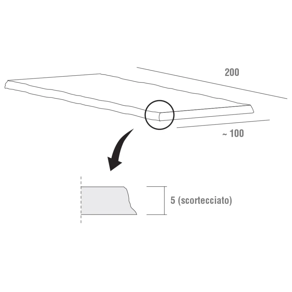طاولة مطبخ مصنوعة من خشب عالي الجودة منزوع اللحاء، صنع في إيطاليا - بينوكيو Viadurini