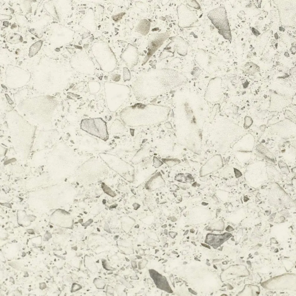 طاولة خارجية بقاعدة خشبية وسطح سيراميكي أبيض من تيرازو - إنفينيتي Viadurini