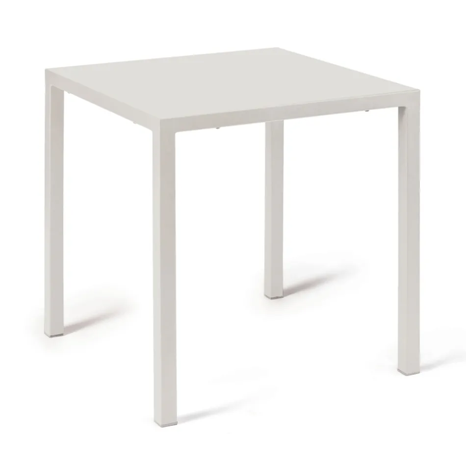 طاولة خارجية بهيكل من الفولاذ المجلفن، صنع في إيطاليا - أزرق Viadurini