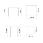 طاولة خارجية بهيكل من الفولاذ المجلفن، صنع في إيطاليا - أزرق Viadurini