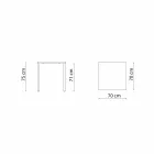 طاولة خارجية معدنية مربعة حديثة قابلة للتكديس، مصنوعة في إيطاليا - Aila Viadurini