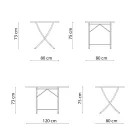 طاولة خارجية من الفولاذ المجلفن مصنوعة في إيطاليا - بلير Viadurini