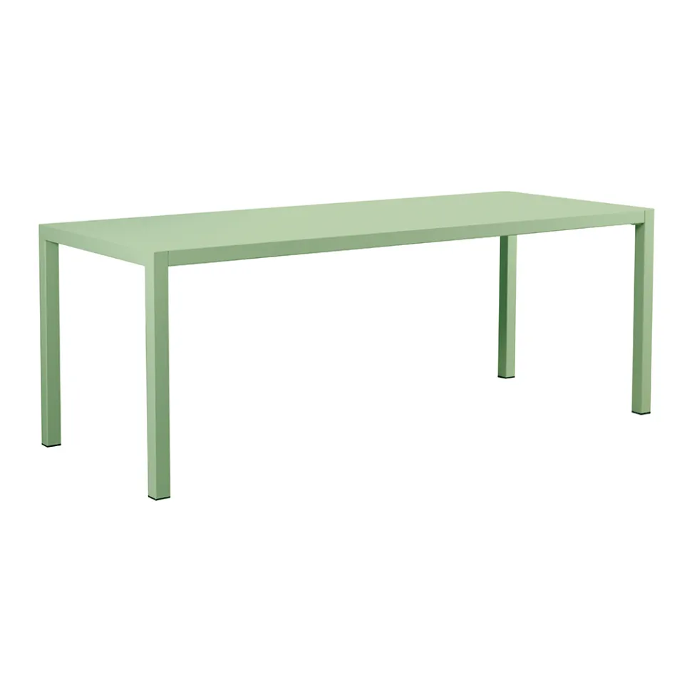 طاولة خارجية مستطيلة من الفولاذ المجلفن، صنع في إيطاليا - أزرق Viadurini