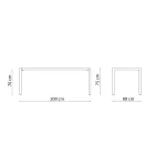 طاولة خارجية مستطيلة من الفولاذ المجلفن، صنع في إيطاليا - أزرق Viadurini