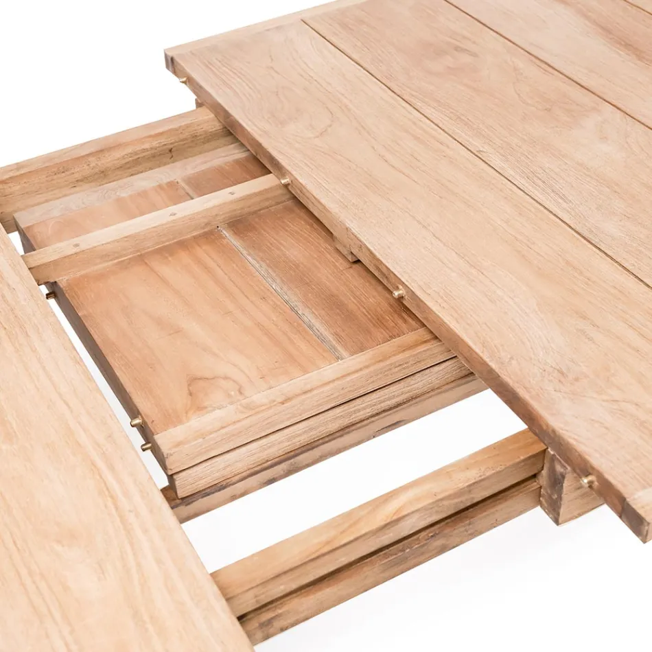 طاولة خارجية من خشب الساج قابلة للتمديد حتى ٢٧٠ سم - ماري Viadurini