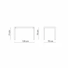 طاولة خارجية معدنية مستطيلة ذاتية التسوية، صنع في إيطاليا - بيندا Viadurini