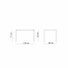 طاولة خارجية معدنية مستطيلة ذاتية التسوية، صنع في إيطاليا - بيندا Viadurini