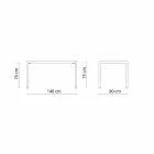 طاولة خارجية معدنية مستطيلة ذاتية التسوية، صنع في إيطاليا - بيندا Viadurini