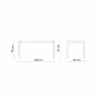 طاولة خارجية معدنية مستطيلة ذاتية التسوية، صنع في إيطاليا - بيندا Viadurini