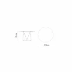 طاولة خارجية دائرية حديثة مصنوعة من المعدن المطلي، صنع في إيطاليا - إبراء Viadurini