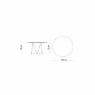 طاولة خارجية دائرية حديثة مصنوعة من المعدن المطلي، صنع في إيطاليا - إبراء Viadurini