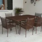 طاولة حديقة شبكية معدنية بطول 180 سم، صنع في إيطاليا - ليريون Viadurini