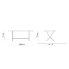 طاولة حديقة من الفولاذ المجلفن مصنوعة في إيطاليا - بلير Viadurini