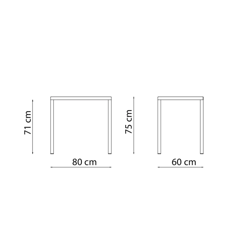 طاولة حديقة مستطيلة من الفولاذ المجلفن، صنع في إيطاليا - أزرق Viadurini