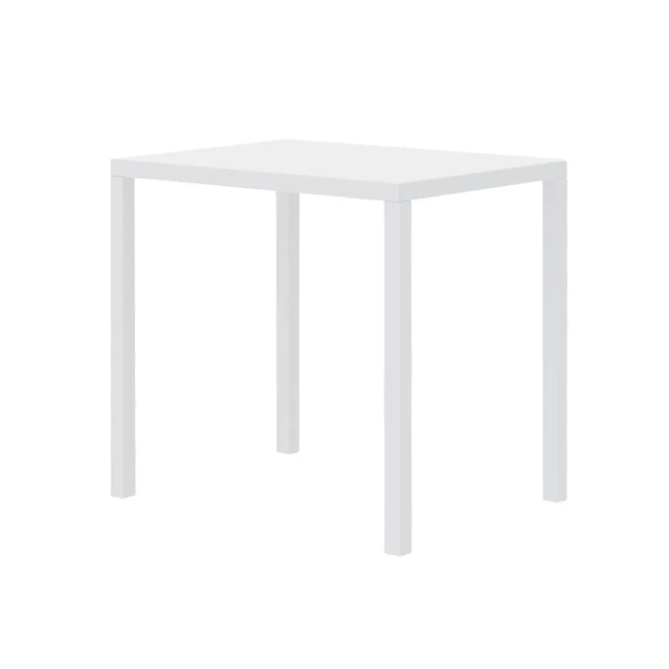 طاولة حديقة مستطيلة من الفولاذ المجلفن، صنع في إيطاليا - أزرق Viadurini