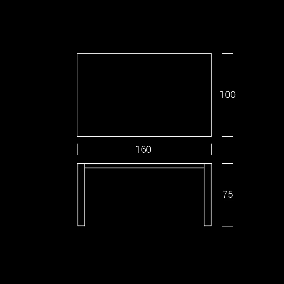 طاولة حديقة HPL بهيكل من الألومنيوم مصنوعة في إيطاليا - كارل Viadurini