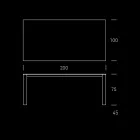 طاولة حديقة HPL بهيكل من الألومنيوم مصنوعة في إيطاليا - كارل Viadurini