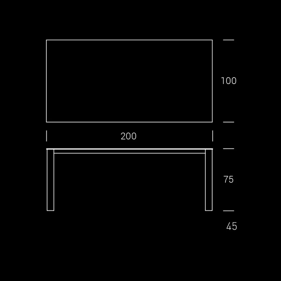 طاولة حديقة HPL بهيكل من الألومنيوم مصنوعة في إيطاليا - كارل Viadurini