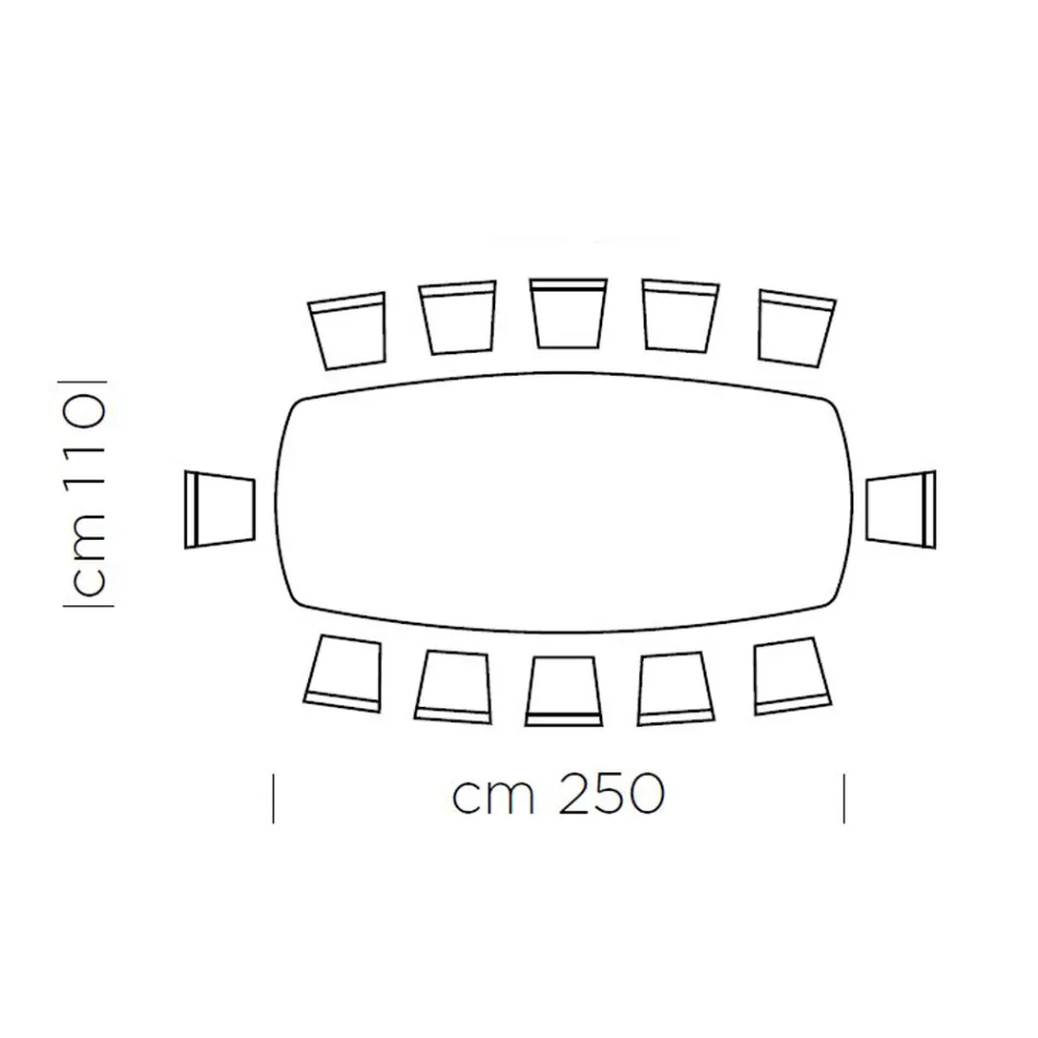 طاولة طعام على شكل برميل مع سطح مكسو بالقشرة، صنع في إيطاليا - سيتيميو Viadurini