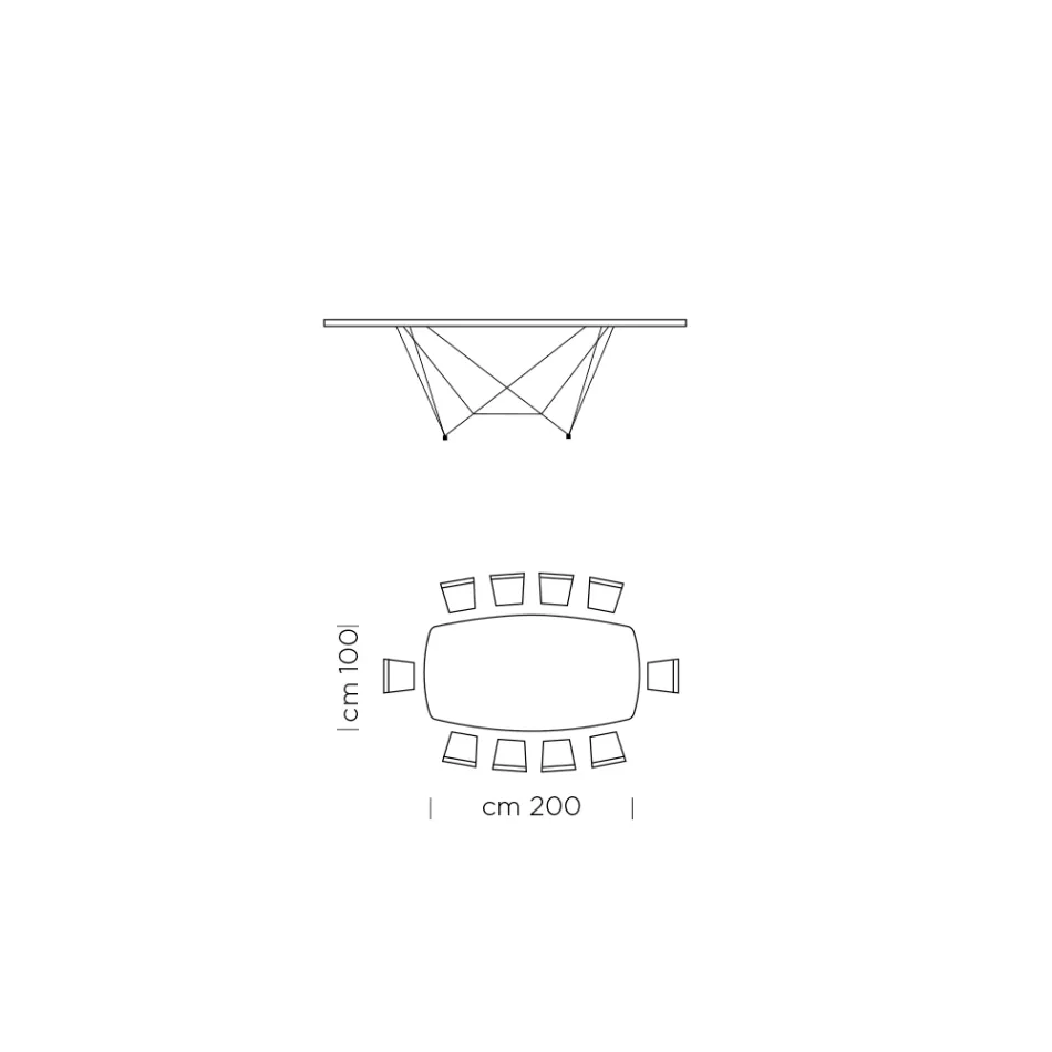 طاولة طعام سيراميك برميلية مصنوعة في إيطاليا - إيزيلينو Viadurini
