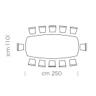 طاولة طعام فاخرة مصنوعة في إيطاليا على شكل برميل من فينيكس والفولاذ - سيتيميو Viadurini