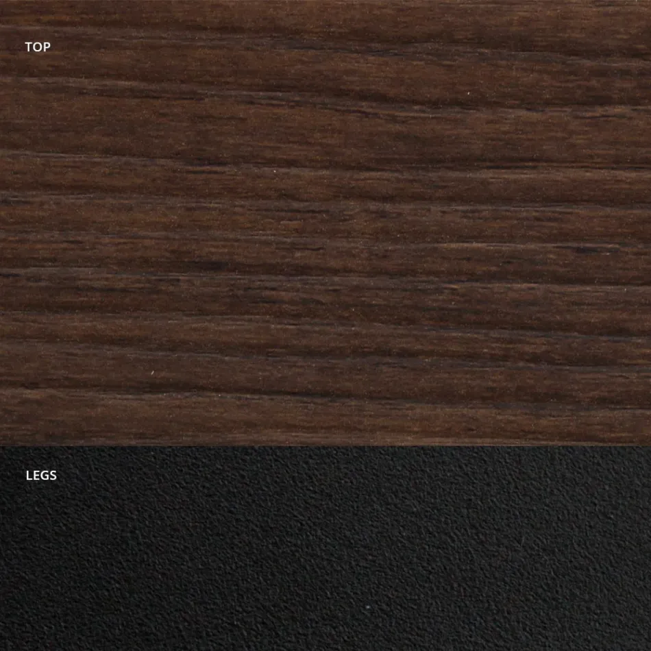 طاولة طعام على شكل برميل من الخشب الرقائقي المزخرف، صنع في إيطاليا - كايف Viadurini