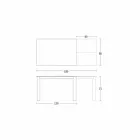 طاولة طعام قابلة للتمديد حتى 180 سم من السيراميك، صنع في إيطاليا - بيتاجورا Viadurini