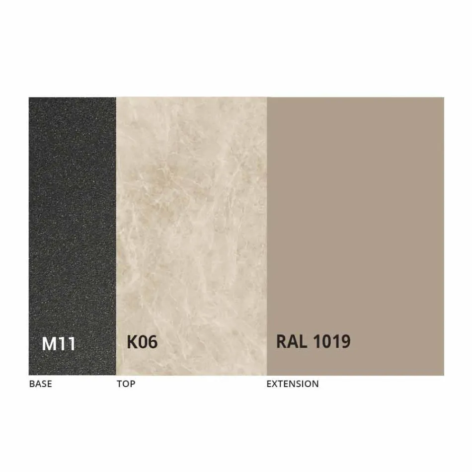 طاولة طعام قابلة للتمديد حتى 180 سم من السيراميك، صنع في إيطاليا - بيتاجورا Viadurini