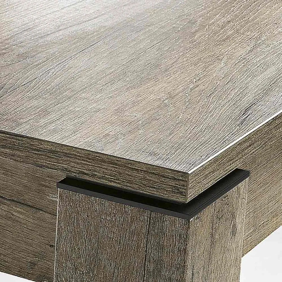 طاولة طعام قابلة للتمديد حتى 200 سم من الميلامين صنع في إيطاليا - دينيس Viadurini