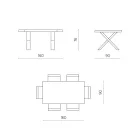 طاولة طعام قابلة للتمديد حتى 260 سم بتصميم عصري مستوحى من الخرسانة - لينوفو Viadurini