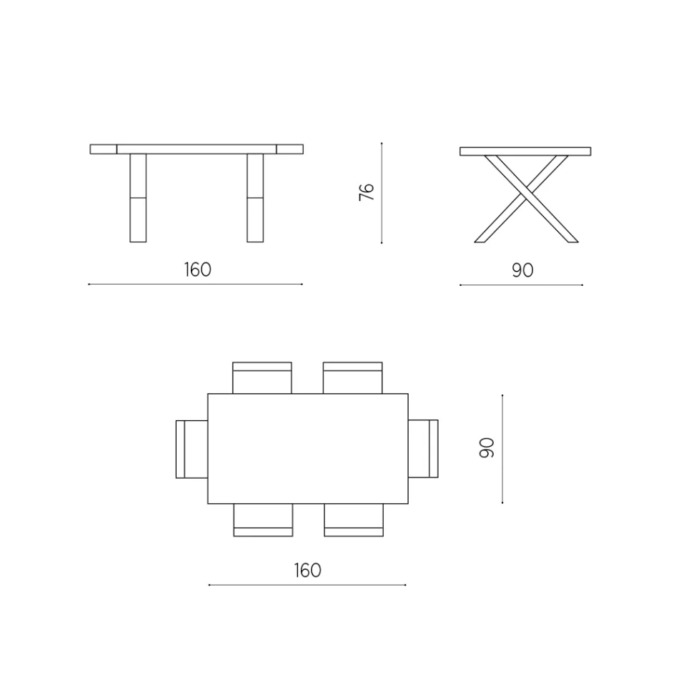 طاولة طعام قابلة للتمديد حتى 260 سم، بتصميم خشبي، صنع في إيطاليا - لينوفا Viadurini