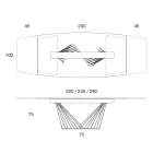 طاولة طعام قابلة للتمديد حتى 290 سم بسطح معدني وسيراميك - ريكولو Viadurini