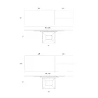 طاولة طعام قابلة للتمديد حتى 298 سم مصنوعة من السيراميك والمعدن، صنع في إيطاليا - زهرة عباد الشمس Viadurini