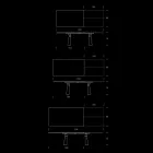 طاولة طعام قابلة للتمديد حتى ٢٩٨ سم من الميلامين، صنع في إيطاليا - Fedemo Viadurini