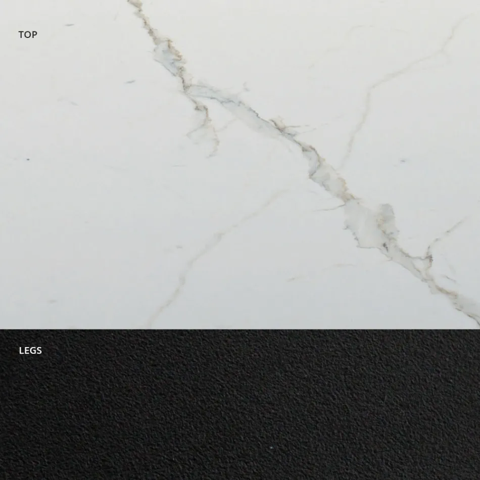 طاولة طعام قابلة للتمديد حتى 300 سم من الرخام الفخم، صنع في إيطاليا - جروتا Viadurini