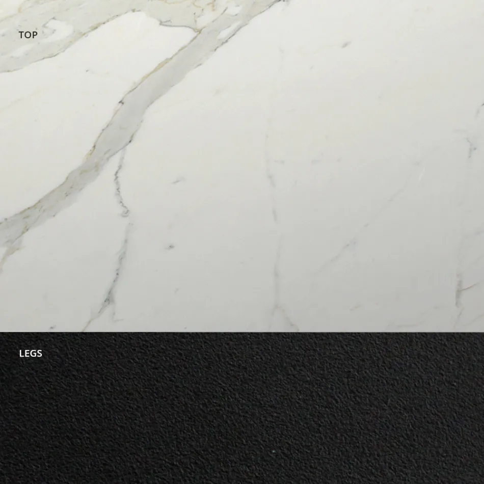 طاولة طعام قابلة للتمديد حتى 300 سم من الرخام الفخم، صنع في إيطاليا - جروتا Viadurini