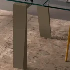 طاولة طعام قابلة للتمديد حتى 300 سم بسطح خشبي وزجاجي - بيدريو Viadurini