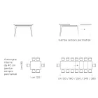 طاولة طعام قابلة للتمديد حتى 310 سم من الخشب الرقائقي، صنع في إيطاليا - السبعينيات Viadurini