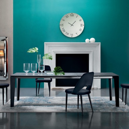 طاولة طعام قابلة للتمديد حتى 325 سم من الخشب الرقائقي، صنع في إيطاليا - السبعينيات Viadurini