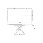طاولة طعام قابلة للتمديد بإطار معدني - مصنوعة في إيطاليا - مرنة Viadurini