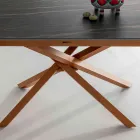 طاولة طعام قابلة للتمديد بإطار معدني - مصنوعة في إيطاليا - مرنة Viadurini