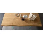 طاولة طعام قابلة للتمديد حتى 280 سم مصنوعة من الخشب والزجاج، صنع في إيطاليا - فوكس Viadurini