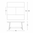 طاولة طعام قابلة للتمديد حتى 160 سم مصنوعة من الخشب في إيطاليا - يوجينيا Viadurini