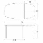 طاولة طعام قابلة للتمديد حتى 170 سم مصنوعة من السيراميك في إيطاليا - تريميتي Viadurini