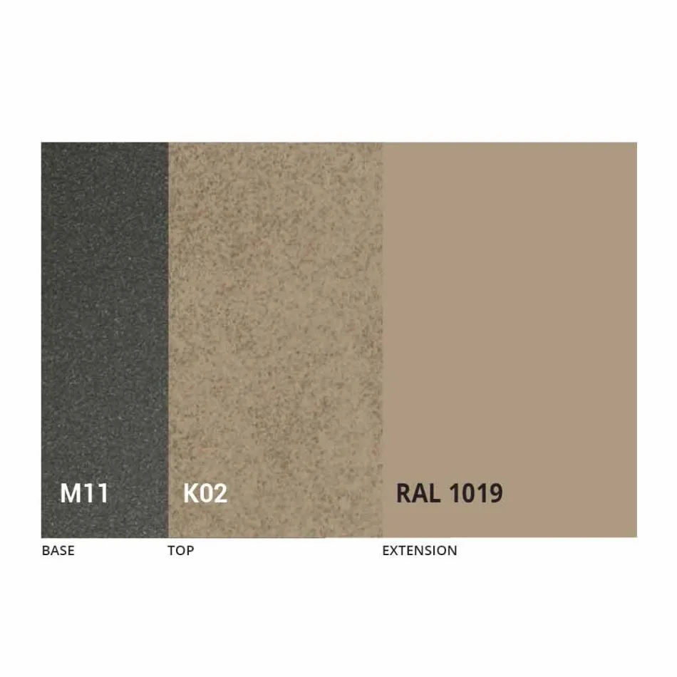 طاولة طعام قابلة للتمديد حتى 170 سم مصنوعة من السيراميك في إيطاليا - تريميتي Viadurini