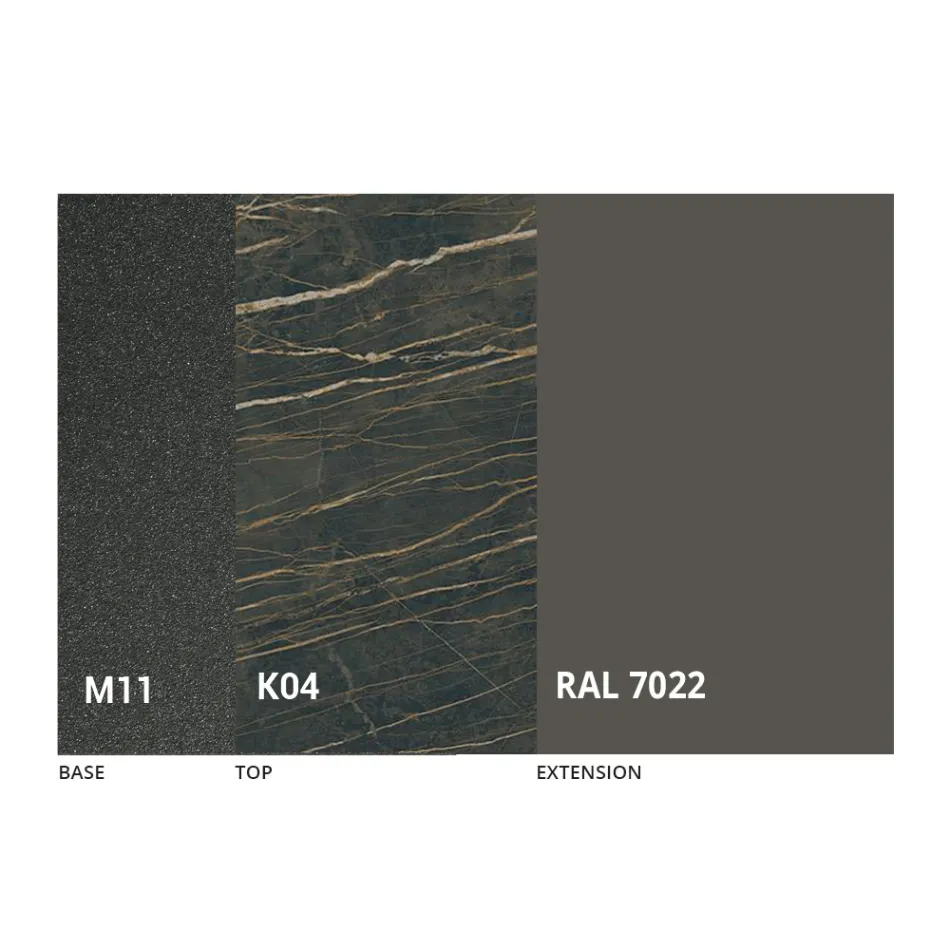 طاولة طعام قابلة للتمديد حتى 170 سم مصنوعة من السيراميك في إيطاليا - تريميتي Viadurini