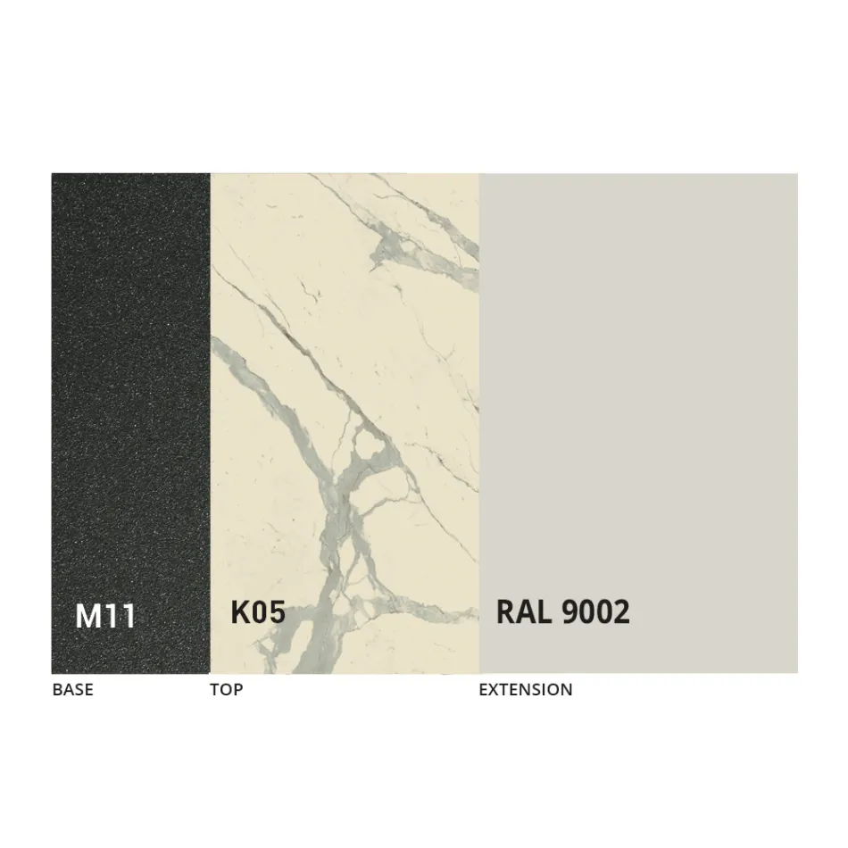 طاولة طعام قابلة للتمديد حتى 170 سم من السيراميك صنع في إيطاليا - تريميتي Viadurini