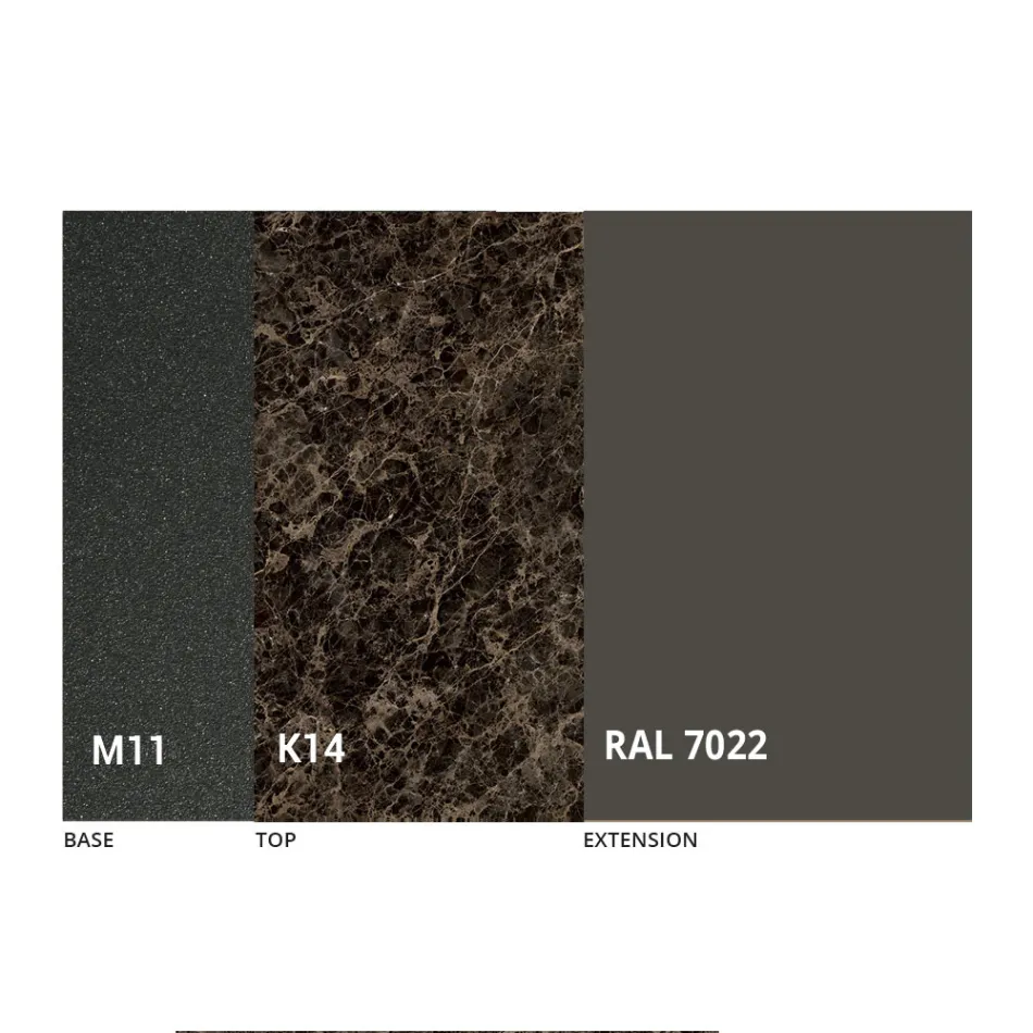 طاولة طعام قابلة للتمديد حتى 170 سم مصنوعة من السيراميك في إيطاليا - تريميتي Viadurini