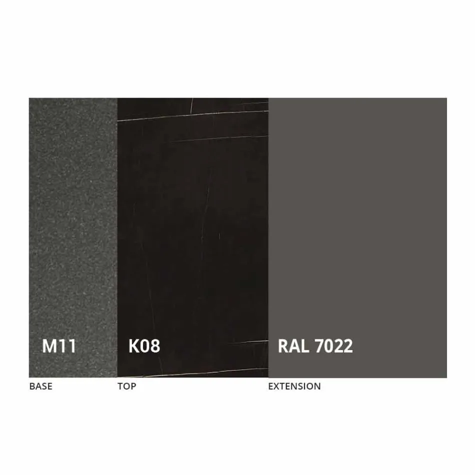 طاولة طعام قابلة للتمديد حتى 170 سم مصنوعة من السيراميك في إيطاليا - تريميتي Viadurini